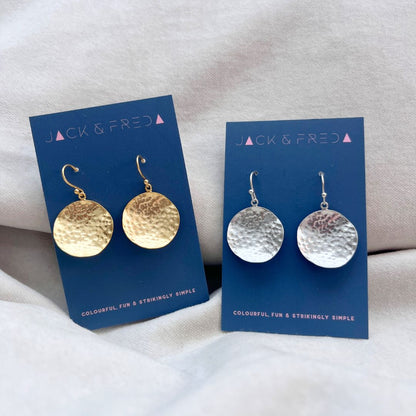 HAMMERED COIN EARRINGS