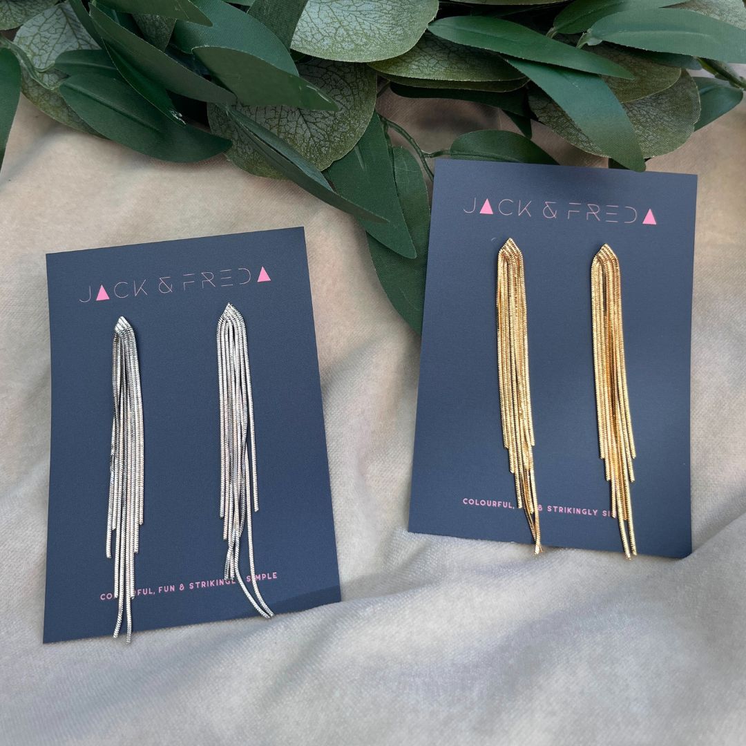 METALLIC TASSEL EARRINGS