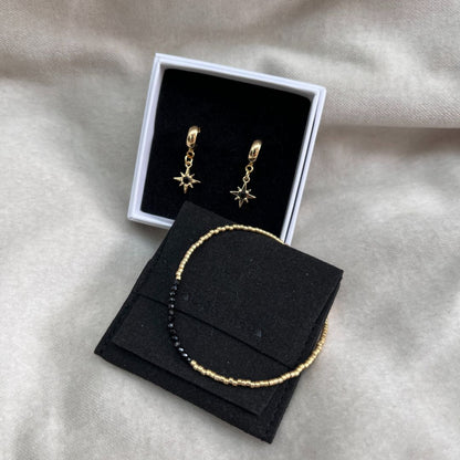 NEW! ONYX EARRINGS & BRACELET SET