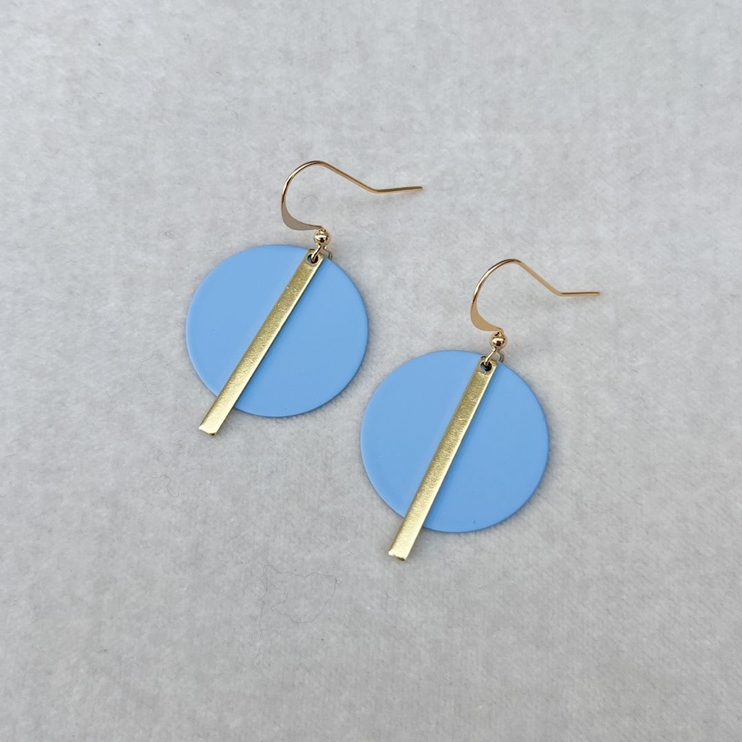 PERIWINKLE SOLAR EARRINGS - SILVER OR GOLD